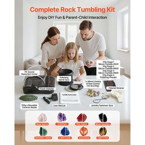 Buratto per lucidatura pietre da 1 libbra a 4 velocità con timer da 1-9 giorni e copertura insonorizzante - Kit per lucidatura pietre - Product Image 6