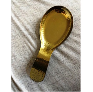 Gold Metal Customized Spoon Rest Custom Color Handmade Eco-Friendly Dishwasher Safe <b>Microwave</b> Safe Oven Safe - Product Image 2