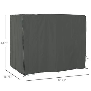 Copertura per Sedia a Dondolo da Giardino/Patio Anti-UV per Tutte le Stagioni, Impermeabile e Resistente allo Sbiadimento, 2.05m x 1.22m Tessuto Oxford con Rivestimento in PVC per Mobili - Product Image 3