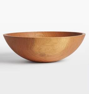 Tazón Redondo de Madera Clásico Hecho a Mano, Apto para Lavavajillas, para Servir en la Cocina - Product Image 1
