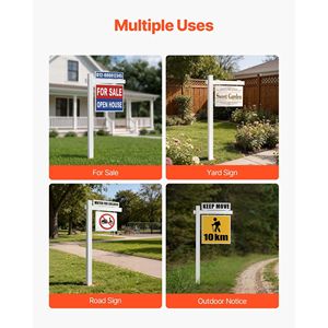 Supporto per cartello immobiliare in PVC da 1,8 m, resistente al vento, con 36 bracci, facile installazione, 24 misure disponibili - Product Image 6