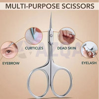 Ensemble professionnel de 4 outils de pédicure en acier inoxydable pour le soin des cuticules, avec ciseaux, pinces, repousse-cuticules, nettoyeur et étui, pour personnes âgées