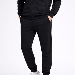 Men Black Athletic <b>Tracksuit</b> Premium Sportswear Modern Activewear Comfortable Daily Wear Winter Relaxed Fit <b>Tracksuit</b> - Product Image 4