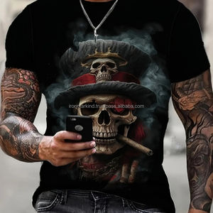 Camiseta de Hombre de Alta Calidad, Cuello Redondo, 100% Algodón, Estampada, Manga Corta, Estilo Casual, Transpirable, Secado Rápido, Ecológica - Product Image 5