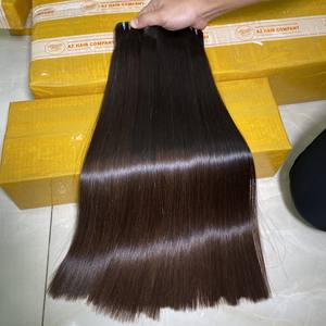 100% Cheveux Humains Vierges Bruts Grand Stock Super Double Dessiné Os Droite Trame Cheveux Couleur Naturelle avec Alignement des Cuticules - Product Image 6