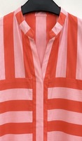 Robe Kaftan Longue Élégante Bohème Blanche Rayée en Coton Faite à la Main, Col en V, Respirante, Motif Ethnique Imprimé au Bloc