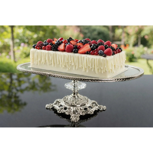 Support à gâteau rond en métal argenté antique de qualité supérieure avec plateau en acrylique pour la présentation de desserts lors de mariages et de fêtes, support à gâteau métallique - Product Image 4