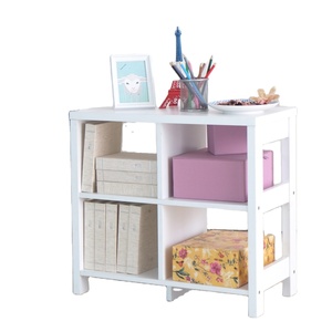 Mueble de Madera Multifuncional de 4 Cubos con Diseño de Paneles Modernos para Sala de Estar, Apartamento y Oficina en Casa - Product Image 1