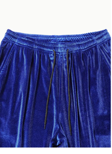Chándal Unisex Azul de Terciopelo con Capucha, Estilo Casual, con Bolsillos Laterales, Cierre con Cordón, Material de Poliéster, Estilo Otoñal - Product Image 5