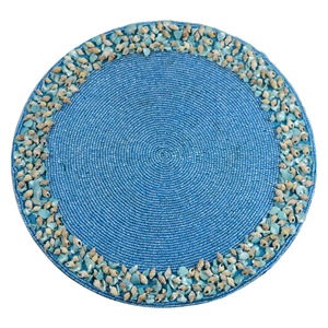 handcrafted beaded floral placemat Handmade Beaded Round Placemat <b>Butterfly</b> Design Embroidered <b>Dining</b> Mat <b>Table</b> Charger for - Product Image 6