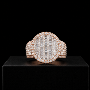 Bijoux pour femmes, magnifiques, faits à la main, exclusifs, en moissanite, diamant personnalisé, coupe ronde baguette, design classique, sertissage pavé - Product Image 1