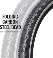 Ensemble de pneus pliables en caoutchouc pour BMX Cruiser avec chambres à air et leviers de pneus - Durables et imperméables pour vélos de ville et de plage