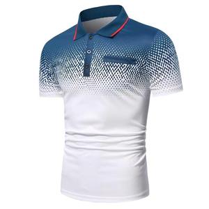 Nouveau Polo Homme Décontracté Sportif Imprimé Numérique Tendance Été Coupe Slim Manches Courtes avec Poche Avant - Product Image 1