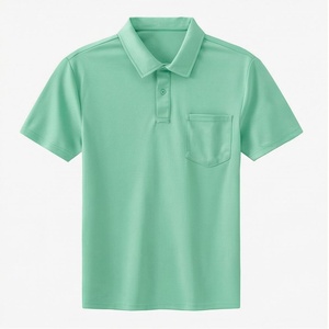 เสื้อโปโลชายลายเรียบ ผ้าโพลีเอสเตอร์ 100% น้ำหนัก 220 กรัม ผ้าถักระบายอากาศดี บริการ OEM ออกแบบโลโก้ด้านหน้า - Product Image 1