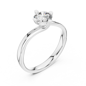 Anillo de compromiso de plata de ley 925 con moissanita de corte redondo al por mayor, fabricante y proveedor OEM ODM de joyería - Product Image 4