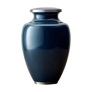Turquoise Plain Blue Cremation Urn With Scale Pattern Handmade Adult Urn For Ashes Container <b>Vase</b> Tabletop Display Funeral Urns - Product Image 2