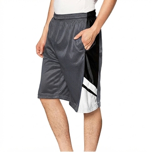 Factory Direct Wholesale Men's Plus Size Knitted Jogger Shorts Drawstring Mesh Workout Gym Sports Shorts Silk Screen Printed - Product Image 3