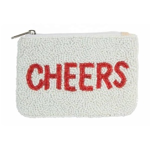 Porte-monnaie en tissu brodé à la main avec perles, fermeture éclair supérieure, mini pochette à monnaie, porte-clés, porte-cartes, haute qualité - Product Image 3