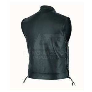 Chaleco de cuero para motocicleta, material de alta calidad, alta protección, chaleco de cuero en oferta online. - Product Image 6