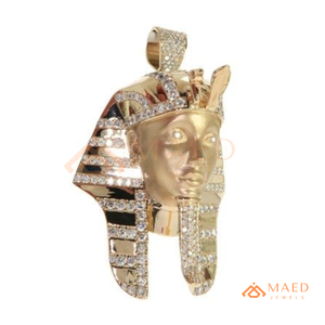 Collar de Lujo Chapado en Oro con Colgante de Faraón Hip Hop, Moissanita Iced Out, Joyería Streetwear para Rapper, EE. UU. - Product Image 6