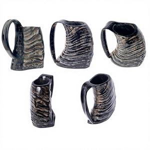 Tazas vikingas de cuerno Real en stock listas en venta al por mayor descuento buena calidad tazas de mula de Moscú de cuerno personalizadas para Hotel hogar Barware - Product Image 2