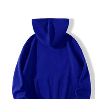 Sudadera con Capucha de Forro Polar Azul con Diseño de Esqueleto, Tela de Araña y Estrías, Estilo Urbano, Oversize, Unisex, Invierno, Secado Rápido