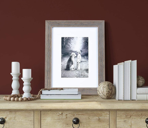 กรอบรูปไม้แบบดิสเทรส ขนาด 8x10 นิ้ว พร้อมแผ่นรอง 5x7 นิ้ว ชุด 6 ชิ้น กรอบไม้เนื้อแข็งสไตล์เรสติก พร้อมกระจก HD แท้ กรอบรูปไม้ - Product Image 1