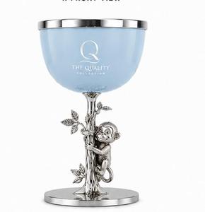 Quemador de incienso de lujo de metal azul y plateado para Bakhoor y Oud árabe, con soporte para carbón - Product Image 1