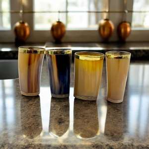 Vaso de cuerno de búfalo de origen ético, hecho a mano, decoración antigua y vintage o como regalo, decoración de cocina, copa de vino - Product Image 3