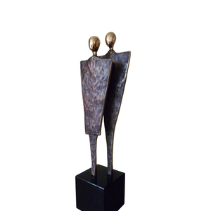 Figura Decorativa Nórdica Minimalista de Pareja, Escultura Humana Abstracta, Artesanía Artística con Base de Mármol para Hogar, Escritorio, Hotel - Product Image 1