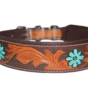 Collier pour chien en cuir rembourré de luxe, style western, durable, qualité export de Divine International - Product Image 1