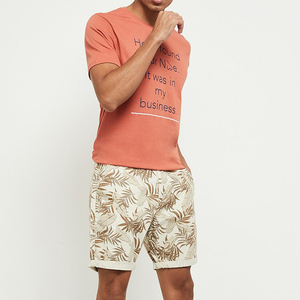 Pantalones cortos chinos estampados para hombre, pantalones cortos informales de algodón ajustados para verano, pantalones cortos con estampado de moda para hombre, pantalones cortos informales ligeros hasta la rodilla - Product Image 2