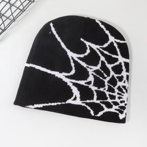 Custom Jacquard Striped Wool Blend Knit Beanie Hat with 3D Embroidery Adjustable <b>Winter</b> <b>Cap</b> for Unisex Adults - Product Image 2