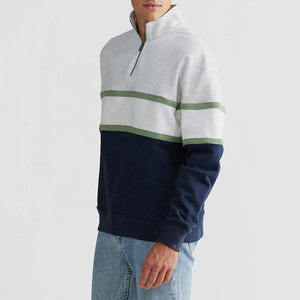 Sudadera de Cuello Alto con Cierre de Cremallera de un Cuarto para Hombre, con Bloques de Color, Ajuste Regular, Informal, Transpirable, para Otoño, con Logotipo Personalizado a Bajo Precio - Product Image 5