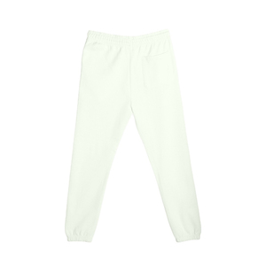 <b>Men's</b> <b>White</b> Cotton Sweatpants Elastic Waist Drawstring Casual Joggers Midweight Plain Dyed Autumn Wear - Product Image 5