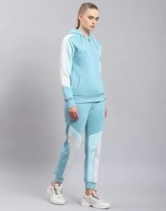 New Arrival Lightweight Color Blocking Hooded Tracksuit For winter Vintage Cropped Hoodie & Mid Elastic Waist <b>Trouser</b> Tracksuit - Product Image 1