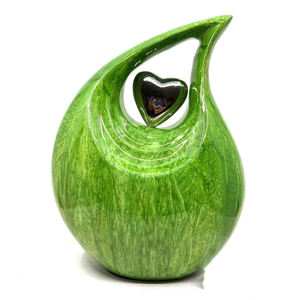 Traditional <b>Aluminum</b> Tear Drop Funeral Keepsake Urn Memorial Ash <b>Container</b> Crafted With Elegant Matte Surface Finish - Product Image 4