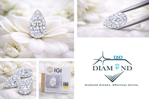 Diamants synthétiques de haute qualité, cultivés en laboratoire, taille poire, couleur D Fancy Deep, pour la fabrication de bijoux, vente en gros, quantité en vrac - Product Image 2