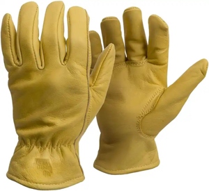 Goat Grain Leather Heavy Duty <b>Driver</b> <b>Gloves</b> Outdoor Work Multifunctional Truck Warehouse Garden Farm Men Cotton Protection - Product Image 1