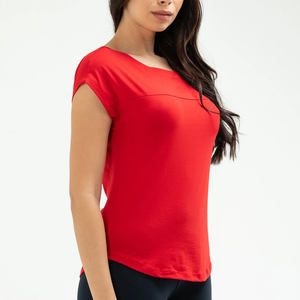 Nueva camiseta básica de diseño sencillo, cuello redondo, sexy, ajustada, suave, de algodón blanco, estilo crop top para mujer. - Product Image 2