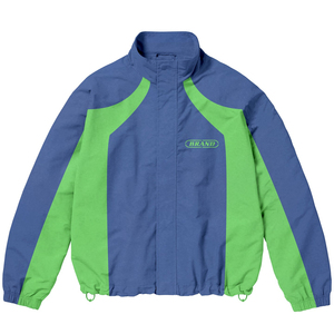 Ensemble veste coupe-vent et short en nylon personnalisé pour homme, ensemble de sport deux pièces, survêtement avec logo brodé, tenue de jogging pour l'entraînement - Product Image 2