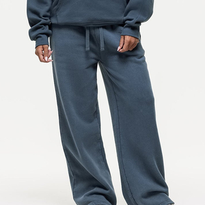 Pantalon cargo en molleton à jambes larges pour femme, taille haute, coupe ample, longueur intégrale, à carreaux, décontracté, hiver, respirant - Product Image 1