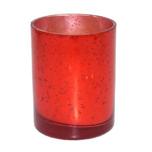 Bougeoir votif élégant de conception unique de bougie en verre finie rouge antique pour le mariage et la décoration intérieure - Product Image 1