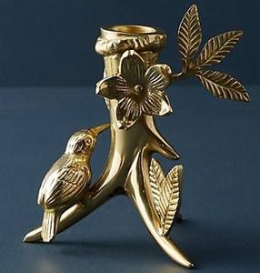 Portavelas de metal con diseño de pájaro vintage, soporte decorativo para velas de mesa, estilo animal, portavelas dorado para sala de estar, decoración de comedor. - Product Image 2