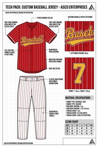Conjunto de Uniforme de Béisbol con Letras 3D a Rayas, Jersey con Cuello en V y Botones Delanteros, Pantalones Deportivos para Equipo, 100% Poliéster, Impresión Digital Personalizada - Product Image 3