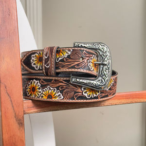 Cinturón de cuero personalizado vintage y moderno, cinturones de cuero mecanizados a mano para hombres y mujeres, cinturones de cuero de vaca ajustables personalizados - Product Image 4