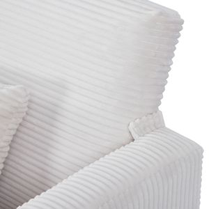 โซฟาผ้าลูกฟูกสองที่นั่ง รุ่นโมเดิร์น 2140 สำหรับห้องนั่งเล่น ห้องนอน สำนักงาน และพื้นที่ขนาดเล็ก สีเบจ (2140BG) - Product Image 6