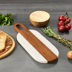 Acacia Wood Marble Cutting <b>Board</b> White Kitchen Dining Food Serving <b>Board</b> for Kitchenware <b>Tools</b> and Accessories - Product Image 6
