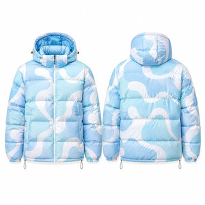 OEM Custom logo Shiny Thick Warm Winter <b>Cropped</b> Down <b>Jacket</b> Custom Streetwear Classic Zipper up Women <b>Puffer</b> <b>Jacket</b> - Product Image 1