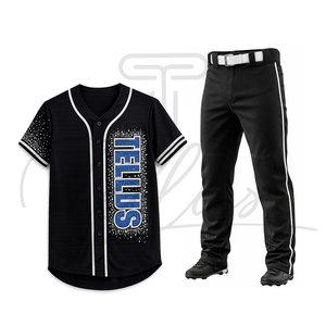 Wholesale High Quality Sublimated <b>Baseball</b> Jersey and Pants Two Piece <b>Sets</b> Latest Design Polyester Breathable Uniforms <b>Sets</b> - Product Image 5